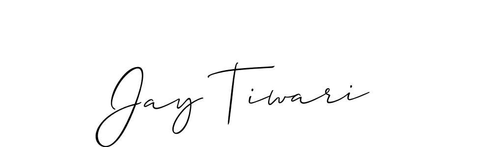 How to make Jay Tiwari name signature. Use Allison_Script style for creating short signs online. This is the latest handwritten sign. Jay Tiwari signature style 2 images and pictures png