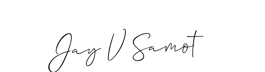 How to make Jay V Samot signature? Allison_Script is a professional autograph style. Create handwritten signature for Jay V Samot name. Jay V Samot signature style 2 images and pictures png