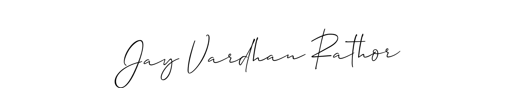 Use a signature maker to create a handwritten signature online. With this signature software, you can design (Allison_Script) your own signature for name Jay Vardhan Rathor. Jay Vardhan Rathor signature style 2 images and pictures png