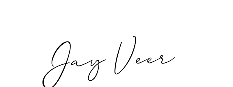 The best way (Allison_Script) to make a short signature is to pick only two or three words in your name. The name Jay Veer include a total of six letters. For converting this name. Jay Veer signature style 2 images and pictures png