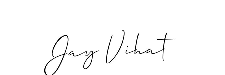 You should practise on your own different ways (Allison_Script) to write your name (Jay Vihat) in signature. don't let someone else do it for you. Jay Vihat signature style 2 images and pictures png