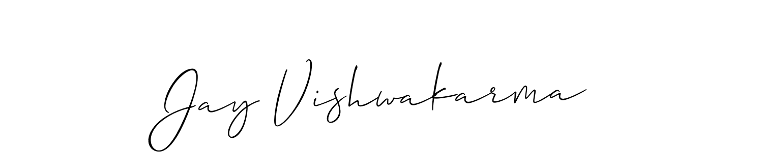 You should practise on your own different ways (Allison_Script) to write your name (Jay Vishwakarma) in signature. don't let someone else do it for you. Jay Vishwakarma signature style 2 images and pictures png