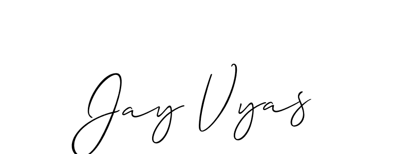 Jay Vyas stylish signature style. Best Handwritten Sign (Allison_Script) for my name. Handwritten Signature Collection Ideas for my name Jay Vyas. Jay Vyas signature style 2 images and pictures png