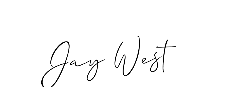 You should practise on your own different ways (Allison_Script) to write your name (Jay West) in signature. don't let someone else do it for you. Jay West signature style 2 images and pictures png