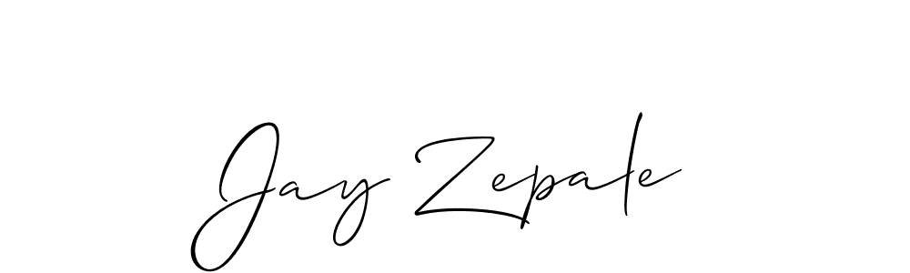 Also we have Jay Zepale name is the best signature style. Create professional handwritten signature collection using Allison_Script autograph style. Jay Zepale signature style 2 images and pictures png