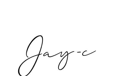 How to Draw Jay-c signature style? Allison_Script is a latest design signature styles for name Jay-c. Jay-c signature style 2 images and pictures png