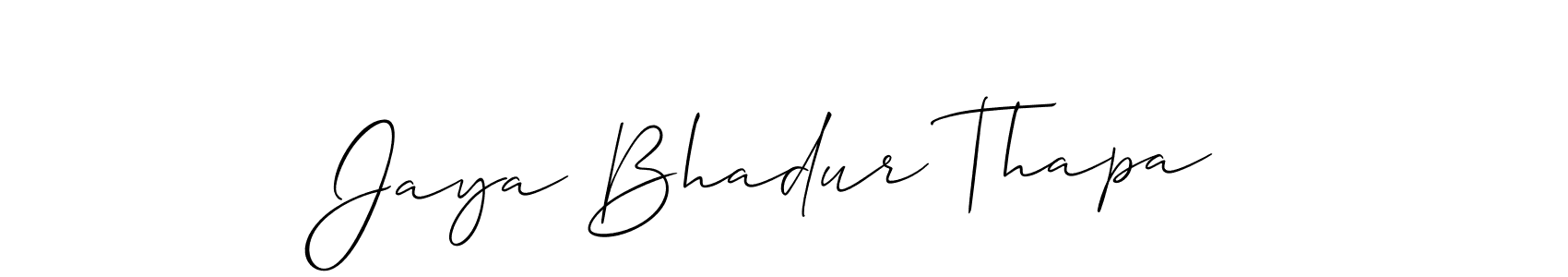 How to Draw Jaya Bhadur Thapa signature style? Allison_Script is a latest design signature styles for name Jaya Bhadur Thapa. Jaya Bhadur Thapa signature style 2 images and pictures png