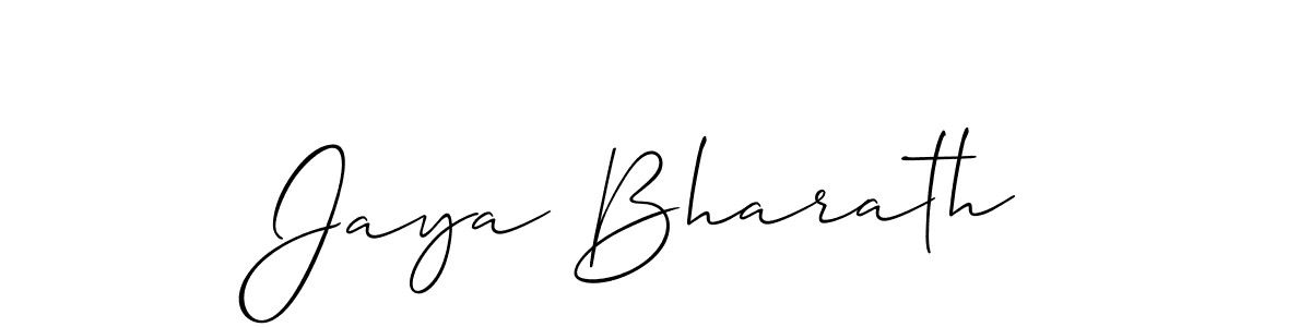 How to make Jaya Bharath signature? Allison_Script is a professional autograph style. Create handwritten signature for Jaya Bharath name. Jaya Bharath signature style 2 images and pictures png