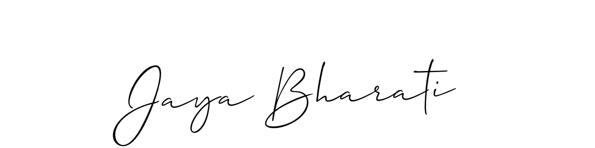 Use a signature maker to create a handwritten signature online. With this signature software, you can design (Allison_Script) your own signature for name Jaya Bharati. Jaya Bharati signature style 2 images and pictures png
