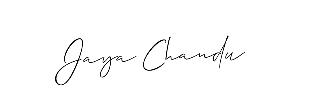 Similarly Allison_Script is the best handwritten signature design. Signature creator online .You can use it as an online autograph creator for name Jaya Chandu. Jaya Chandu signature style 2 images and pictures png