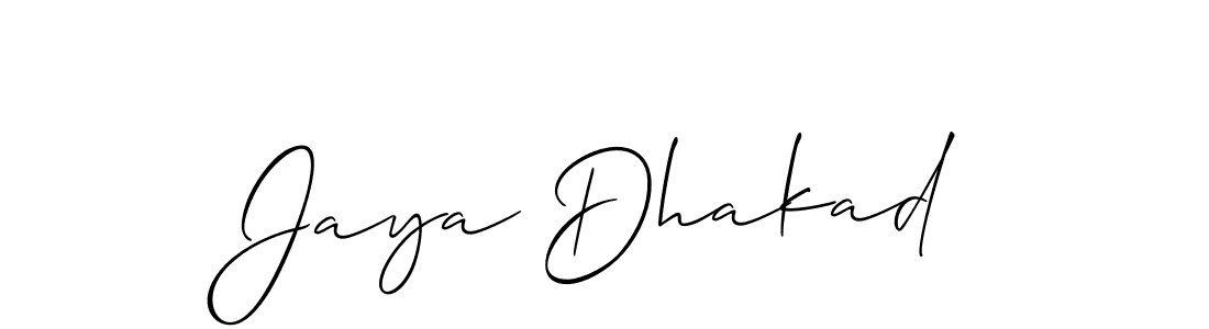 Once you've used our free online signature maker to create your best signature Allison_Script style, it's time to enjoy all of the benefits that Jaya Dhakad name signing documents. Jaya Dhakad signature style 2 images and pictures png