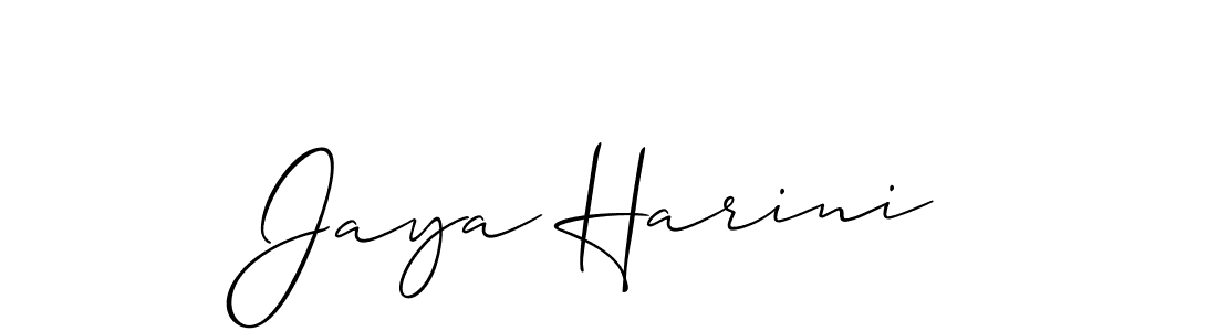 How to make Jaya Harini signature? Allison_Script is a professional autograph style. Create handwritten signature for Jaya Harini name. Jaya Harini signature style 2 images and pictures png