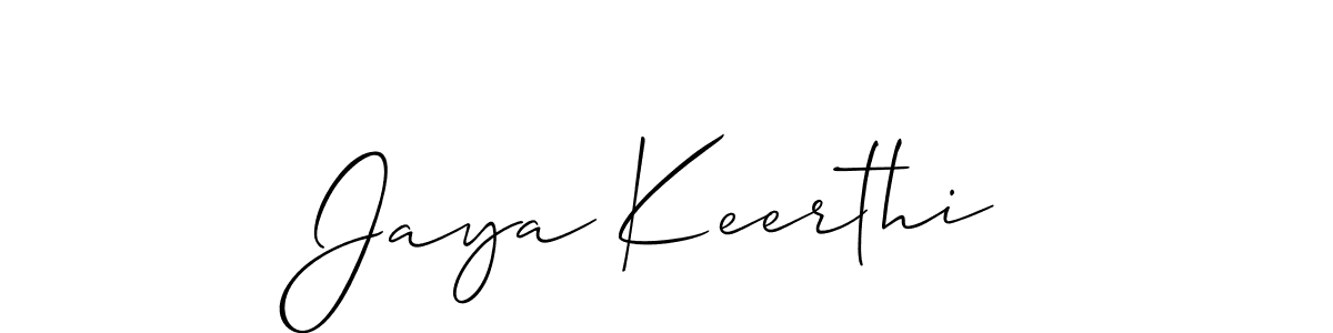 if you are searching for the best signature style for your name Jaya Keerthi. so please give up your signature search. here we have designed multiple signature styles  using Allison_Script. Jaya Keerthi signature style 2 images and pictures png