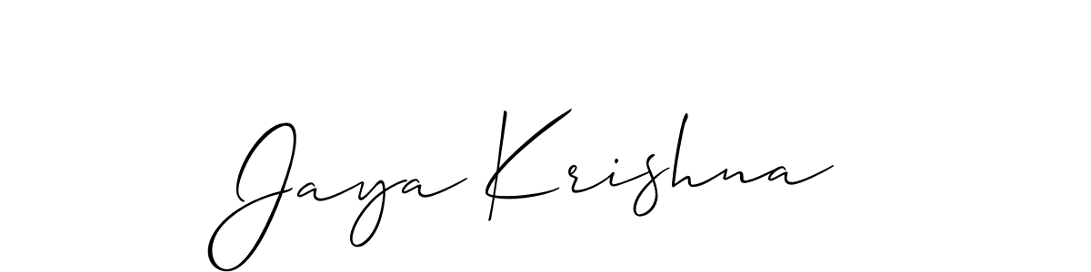 How to make Jaya Krishna name signature. Use Allison_Script style for creating short signs online. This is the latest handwritten sign. Jaya Krishna signature style 2 images and pictures png