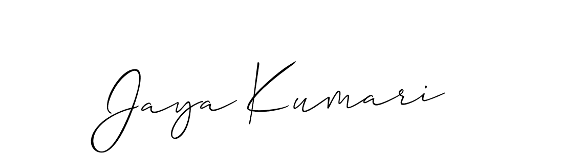 Create a beautiful signature design for name Jaya Kumari. With this signature (Allison_Script) fonts, you can make a handwritten signature for free. Jaya Kumari signature style 2 images and pictures png