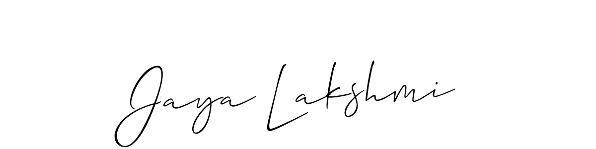Also we have Jaya Lakshmi name is the best signature style. Create professional handwritten signature collection using Allison_Script autograph style. Jaya Lakshmi signature style 2 images and pictures png