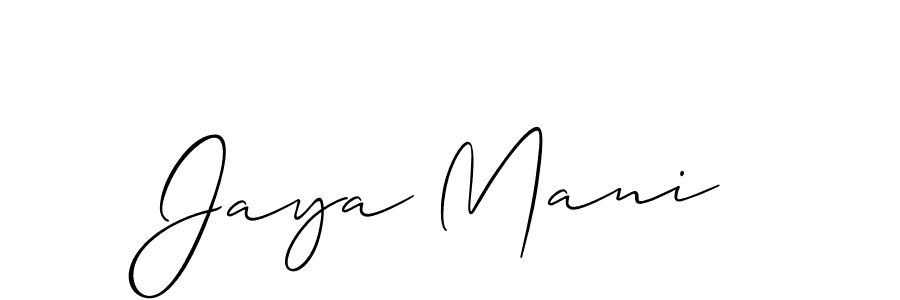 Make a beautiful signature design for name Jaya Mani. Use this online signature maker to create a handwritten signature for free. Jaya Mani signature style 2 images and pictures png