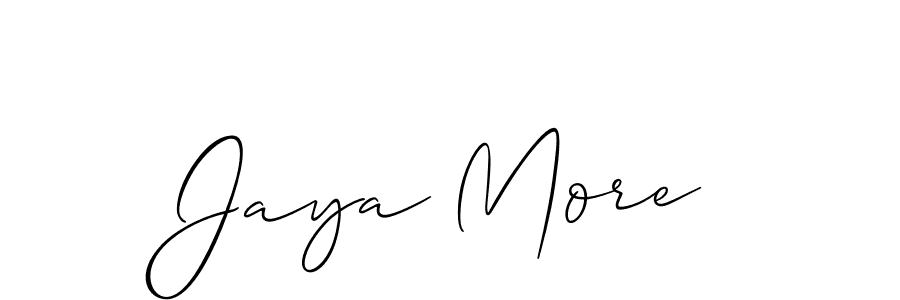 Design your own signature with our free online signature maker. With this signature software, you can create a handwritten (Allison_Script) signature for name Jaya More. Jaya More signature style 2 images and pictures png