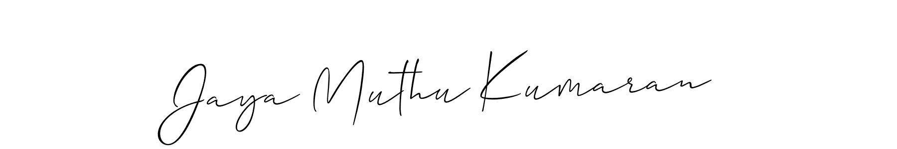 Jaya Muthu Kumaran stylish signature style. Best Handwritten Sign (Allison_Script) for my name. Handwritten Signature Collection Ideas for my name Jaya Muthu Kumaran. Jaya Muthu Kumaran signature style 2 images and pictures png