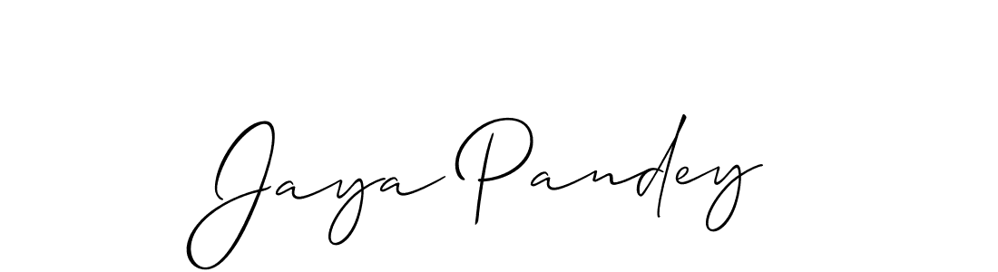 It looks lik you need a new signature style for name Jaya Pandey. Design unique handwritten (Allison_Script) signature with our free signature maker in just a few clicks. Jaya Pandey signature style 2 images and pictures png