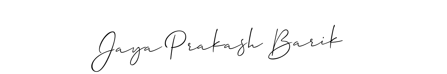 Design your own signature with our free online signature maker. With this signature software, you can create a handwritten (Allison_Script) signature for name Jaya Prakash Barik. Jaya Prakash Barik signature style 2 images and pictures png