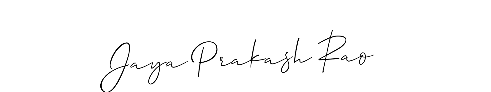 The best way (Allison_Script) to make a short signature is to pick only two or three words in your name. The name Jaya Prakash Rao include a total of six letters. For converting this name. Jaya Prakash Rao signature style 2 images and pictures png