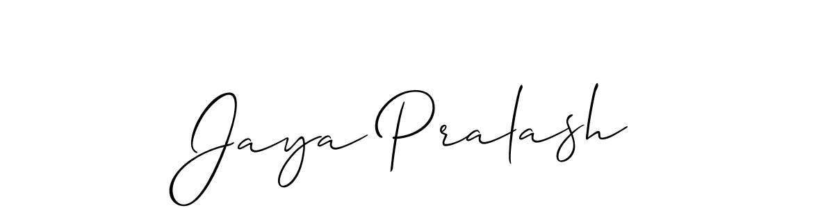 The best way (Allison_Script) to make a short signature is to pick only two or three words in your name. The name Jaya Pralash include a total of six letters. For converting this name. Jaya Pralash signature style 2 images and pictures png