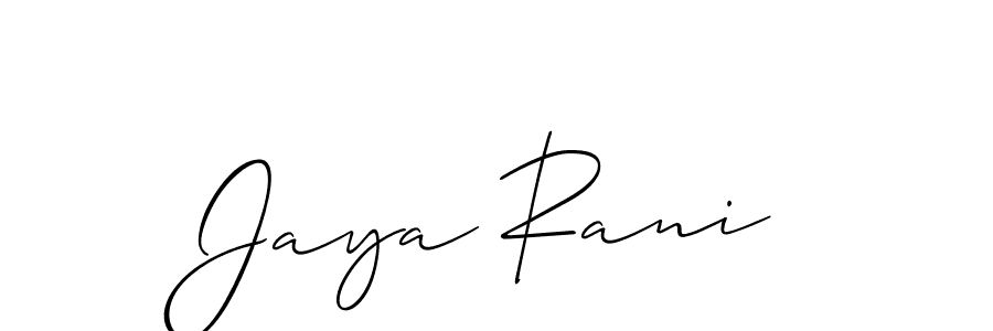 Also You can easily find your signature by using the search form. We will create Jaya Rani name handwritten signature images for you free of cost using Allison_Script sign style. Jaya Rani signature style 2 images and pictures png