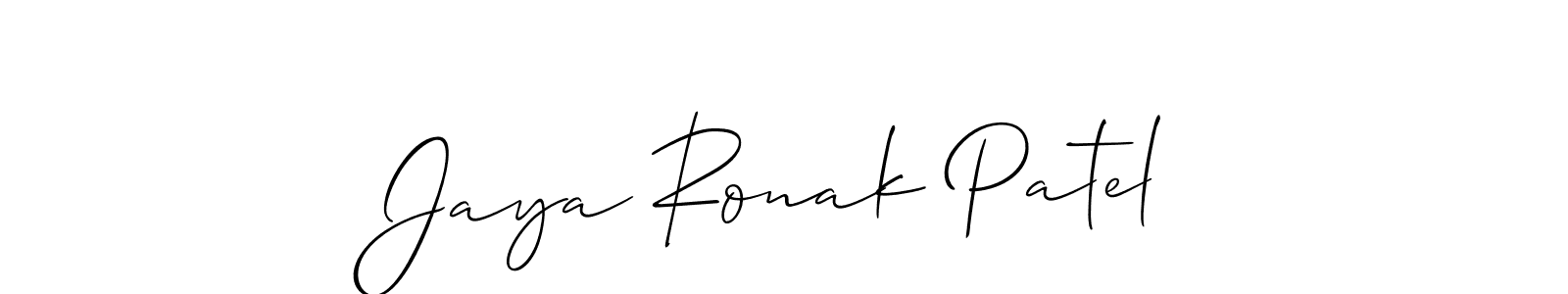 if you are searching for the best signature style for your name Jaya Ronak Patel. so please give up your signature search. here we have designed multiple signature styles  using Allison_Script. Jaya Ronak Patel signature style 2 images and pictures png