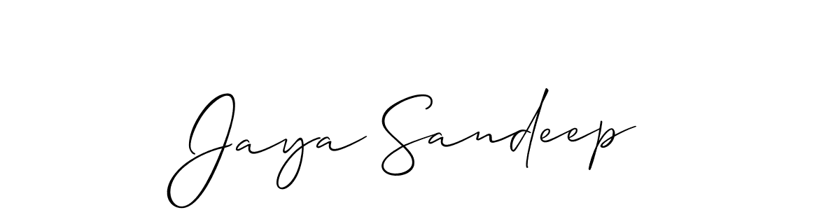 How to Draw Jaya Sandeep signature style? Allison_Script is a latest design signature styles for name Jaya Sandeep. Jaya Sandeep signature style 2 images and pictures png