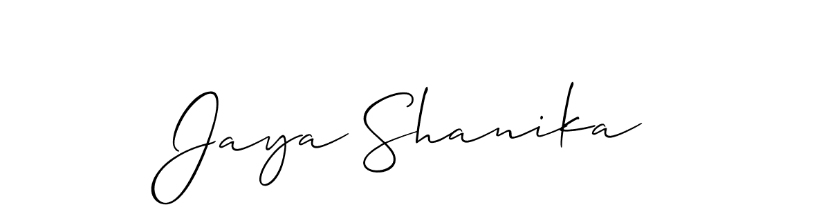 Design your own signature with our free online signature maker. With this signature software, you can create a handwritten (Allison_Script) signature for name Jaya Shanika. Jaya Shanika signature style 2 images and pictures png