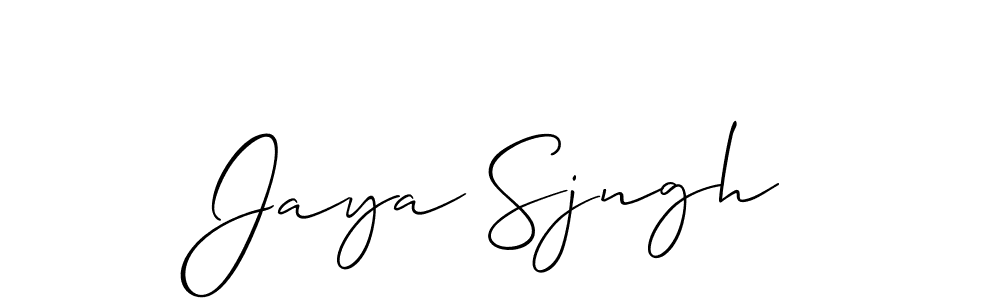It looks lik you need a new signature style for name Jaya Sjngh. Design unique handwritten (Allison_Script) signature with our free signature maker in just a few clicks. Jaya Sjngh signature style 2 images and pictures png