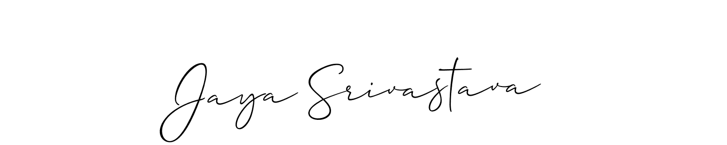 The best way (Allison_Script) to make a short signature is to pick only two or three words in your name. The name Jaya Srivastava include a total of six letters. For converting this name. Jaya Srivastava signature style 2 images and pictures png