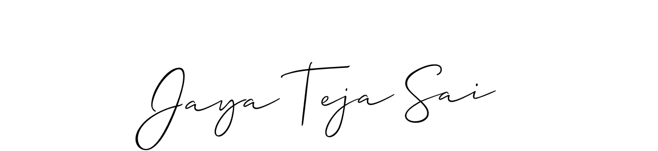 Make a short Jaya Teja Sai signature style. Manage your documents anywhere anytime using Allison_Script. Create and add eSignatures, submit forms, share and send files easily. Jaya Teja Sai signature style 2 images and pictures png