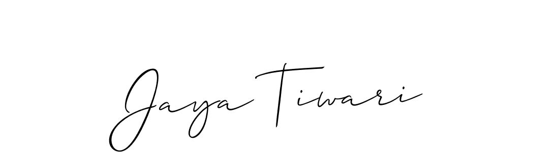 How to make Jaya Tiwari name signature. Use Allison_Script style for creating short signs online. This is the latest handwritten sign. Jaya Tiwari signature style 2 images and pictures png