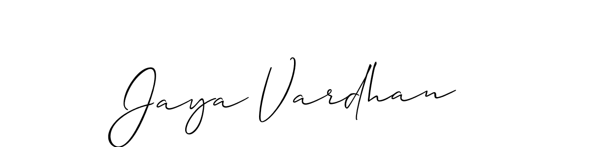 Create a beautiful signature design for name Jaya Vardhan. With this signature (Allison_Script) fonts, you can make a handwritten signature for free. Jaya Vardhan signature style 2 images and pictures png