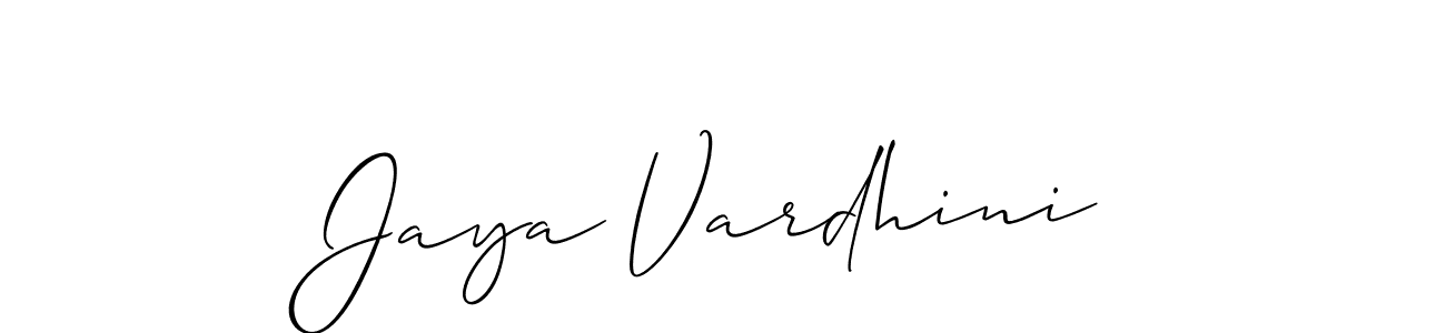 Use a signature maker to create a handwritten signature online. With this signature software, you can design (Allison_Script) your own signature for name Jaya Vardhini. Jaya Vardhini signature style 2 images and pictures png