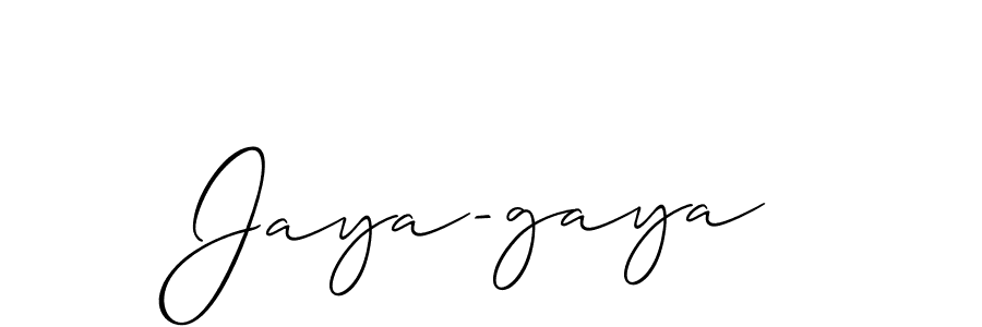 Similarly Allison_Script is the best handwritten signature design. Signature creator online .You can use it as an online autograph creator for name Jaya-gaya. Jaya-gaya signature style 2 images and pictures png