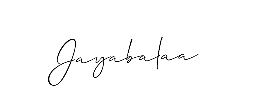 How to make Jayabalaa signature? Allison_Script is a professional autograph style. Create handwritten signature for Jayabalaa name. Jayabalaa signature style 2 images and pictures png