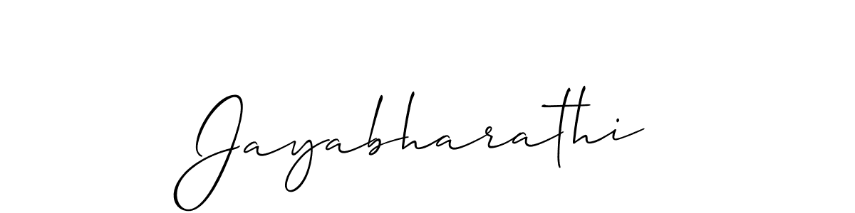 How to make Jayabharathi name signature. Use Allison_Script style for creating short signs online. This is the latest handwritten sign. Jayabharathi signature style 2 images and pictures png