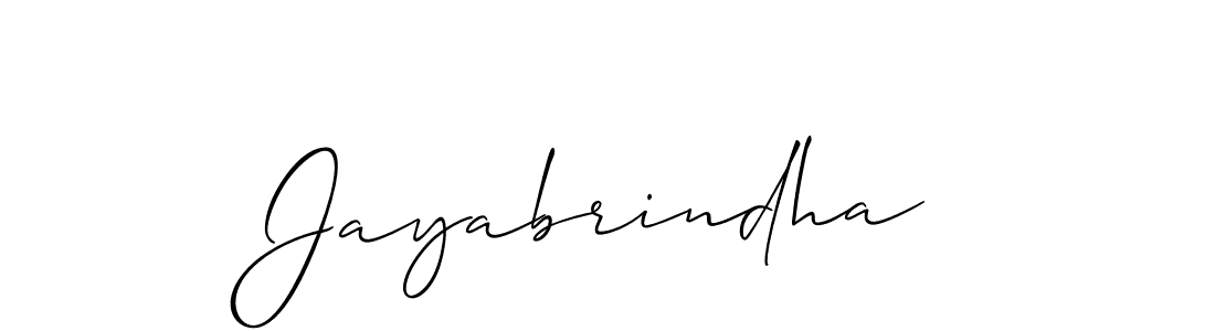 Create a beautiful signature design for name Jayabrindha. With this signature (Allison_Script) fonts, you can make a handwritten signature for free. Jayabrindha signature style 2 images and pictures png