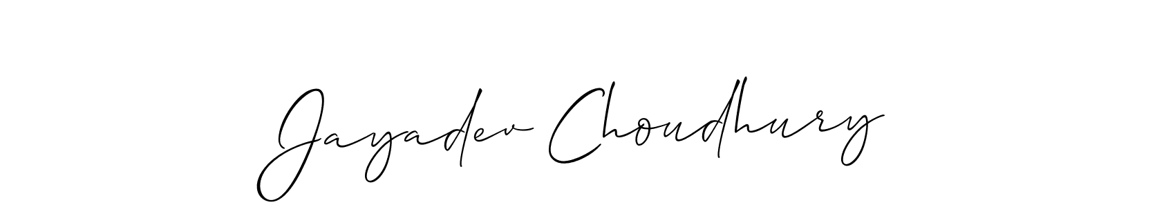 How to make Jayadev Choudhury name signature. Use Allison_Script style for creating short signs online. This is the latest handwritten sign. Jayadev Choudhury signature style 2 images and pictures png