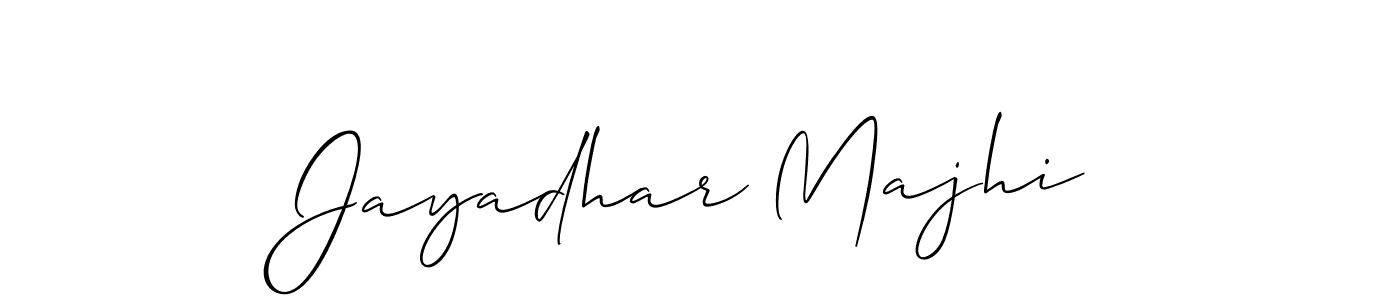 How to make Jayadhar Majhi name signature. Use Allison_Script style for creating short signs online. This is the latest handwritten sign. Jayadhar Majhi signature style 2 images and pictures png