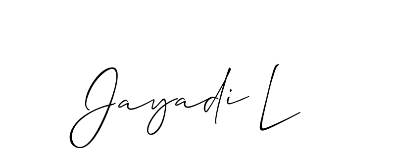 You can use this online signature creator to create a handwritten signature for the name Jayadi L. This is the best online autograph maker. Jayadi L signature style 2 images and pictures png