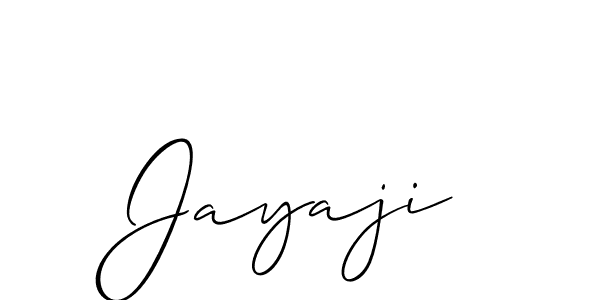 How to make Jayaji signature? Allison_Script is a professional autograph style. Create handwritten signature for Jayaji name. Jayaji signature style 2 images and pictures png