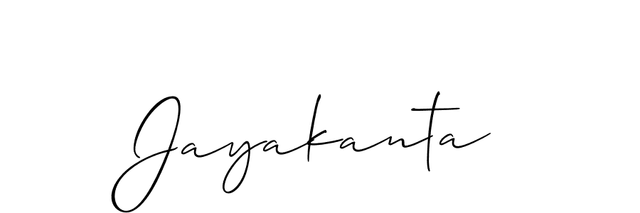 How to make Jayakanta signature? Allison_Script is a professional autograph style. Create handwritten signature for Jayakanta name. Jayakanta signature style 2 images and pictures png