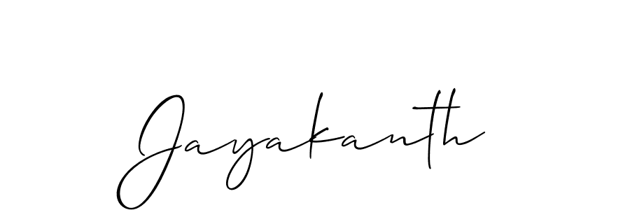 How to make Jayakanth signature? Allison_Script is a professional autograph style. Create handwritten signature for Jayakanth name. Jayakanth signature style 2 images and pictures png
