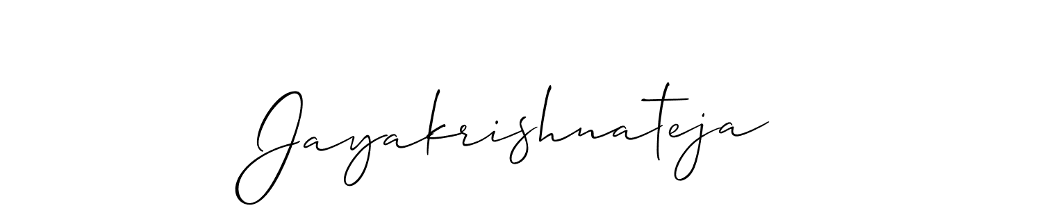Design your own signature with our free online signature maker. With this signature software, you can create a handwritten (Allison_Script) signature for name Jayakrishnateja. Jayakrishnateja signature style 2 images and pictures png