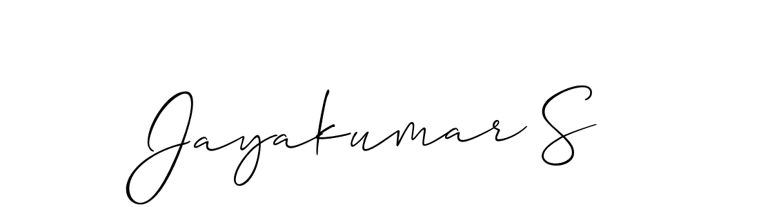 Design your own signature with our free online signature maker. With this signature software, you can create a handwritten (Allison_Script) signature for name Jayakumar S. Jayakumar S signature style 2 images and pictures png