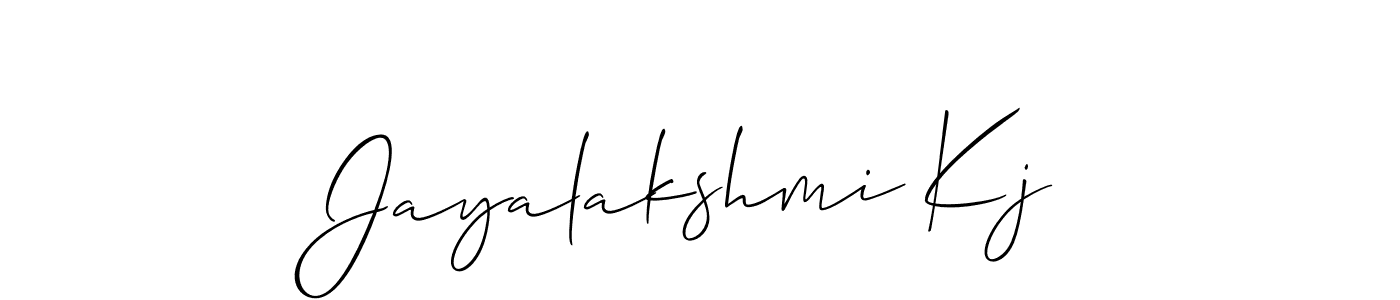 How to make Jayalakshmi Kj signature? Allison_Script is a professional autograph style. Create handwritten signature for Jayalakshmi Kj name. Jayalakshmi Kj signature style 2 images and pictures png